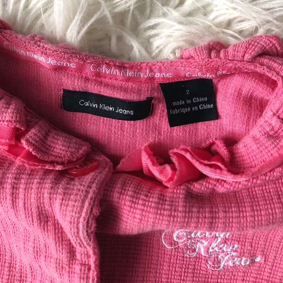 Pink Calvin Klein Jeans Sweater with Lace Trim - Picture 5 of 5